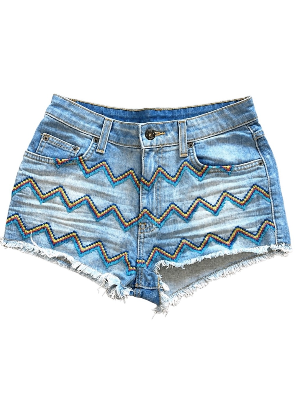 LF CARMAR Embroidered Denim Shorts